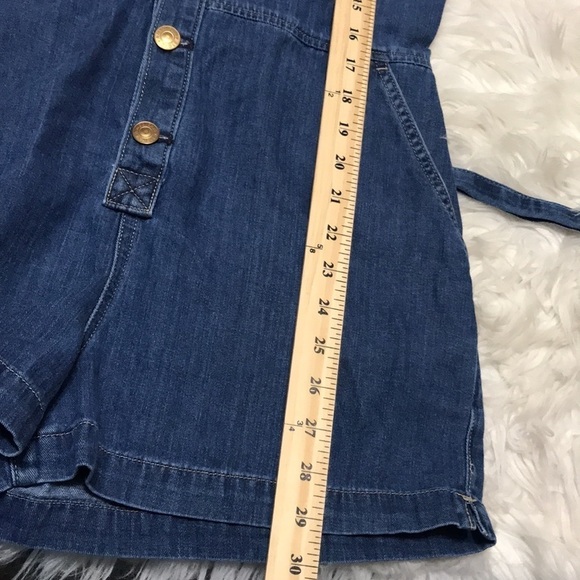 American Eagle Denim Long Sleeve Romper Sz XS - Picture 6 of 10